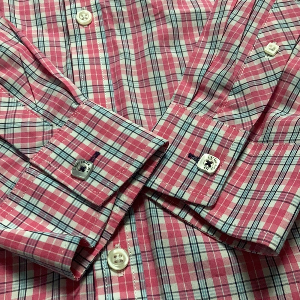J. Maverick NWT pink plaid shirt. Size small. - Picture 4 of 4